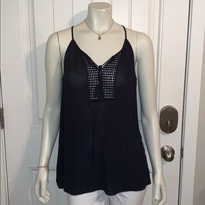 🌸 PAPAYA TASSELED CALI BOHO TOP NAVY! 🌸